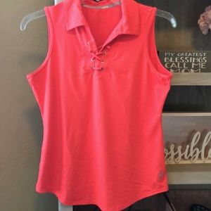 Ladies Jofit Lace Up Golf Shirt - M